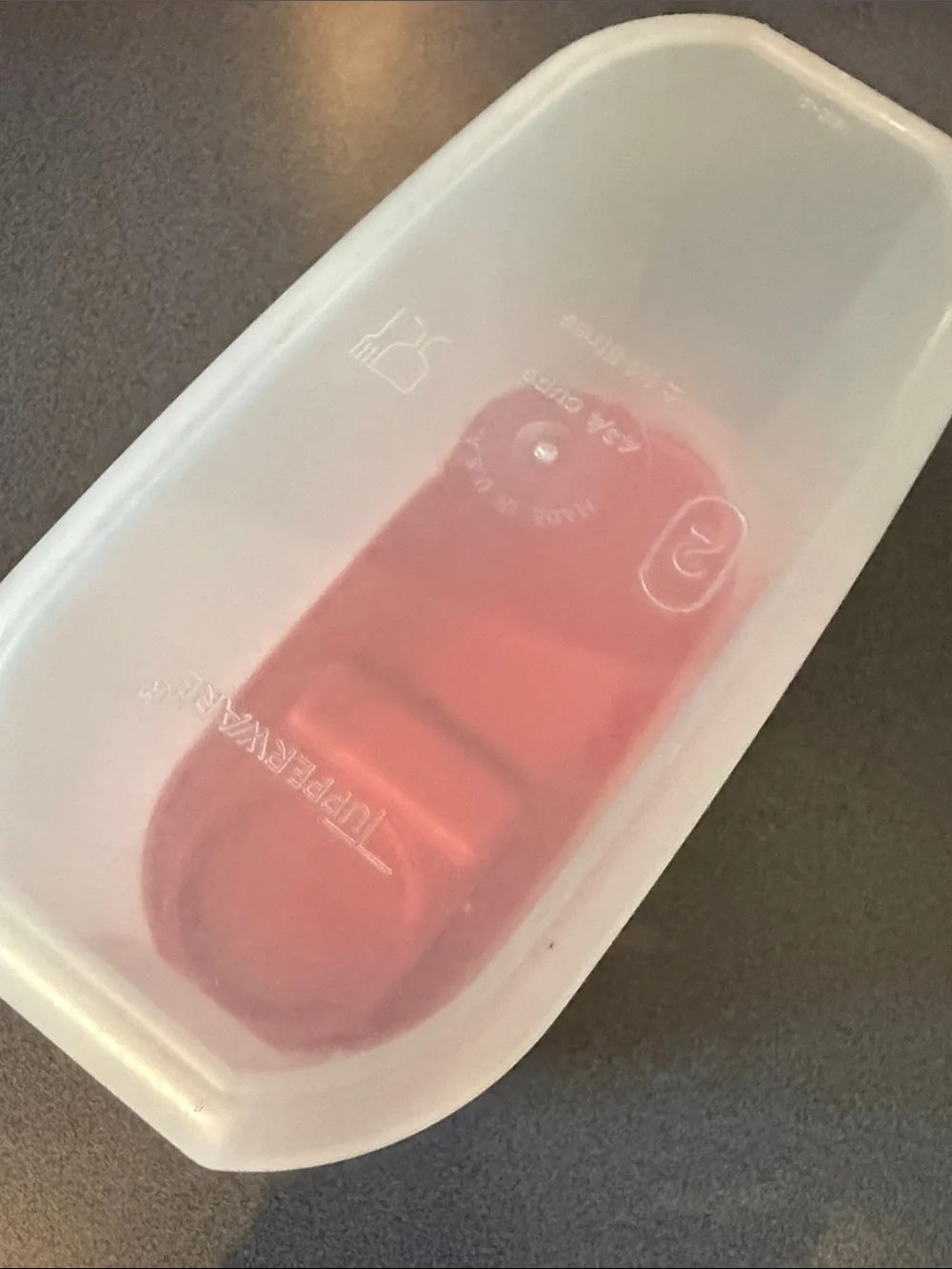 Tupperware Red Lid White Food Storage Container with Flip Spout vintage
